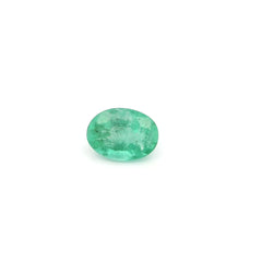 0.74ct Oval Natural Emerald (Colour Green, Clarity Moderately Included, Cut Faceted)