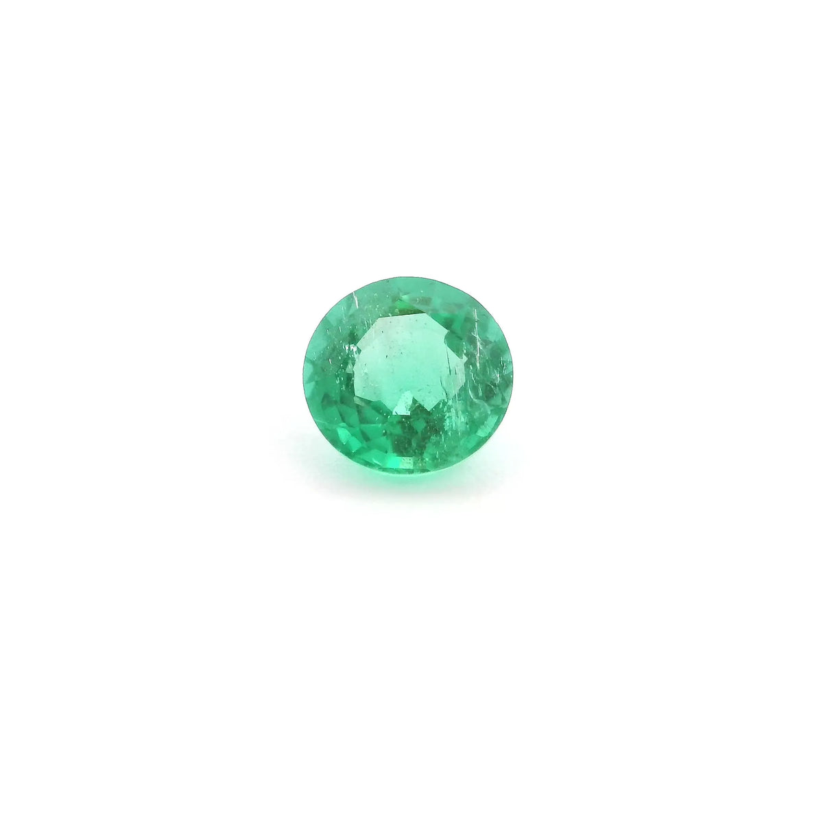 0.76ct Round Natural Emerald (Colour Green, Clarity Eye Clean, Cut Faceted)